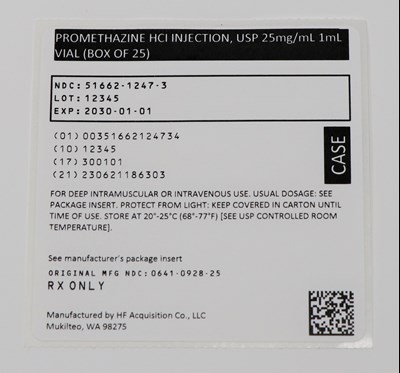 51662124734 Promethazine Case Label